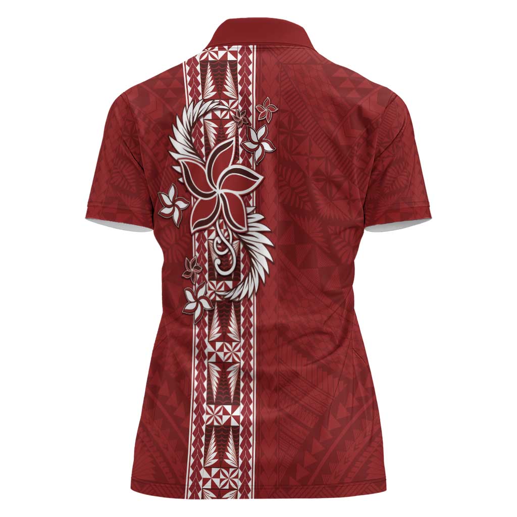 Tonga Language Week Women Polo Shirt Malo e Lelei Kupesi Ngatu Pattern