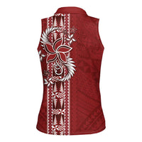 Tonga Language Week Women Sleeveless Polo Shirt Malo e Lelei Kupesi Ngatu Pattern LT05 - Polynesian Pride