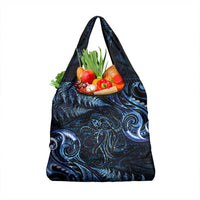Aotearoa New Zealand Octopus Grocery Bag Silver Fern Maori Pattern