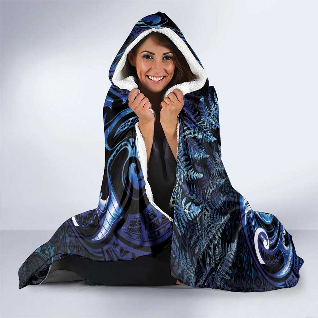 Aotearoa New Zealand Octopus Hooded Blanket Silver Fern Maori Pattern LT05 - Polynesian Pride