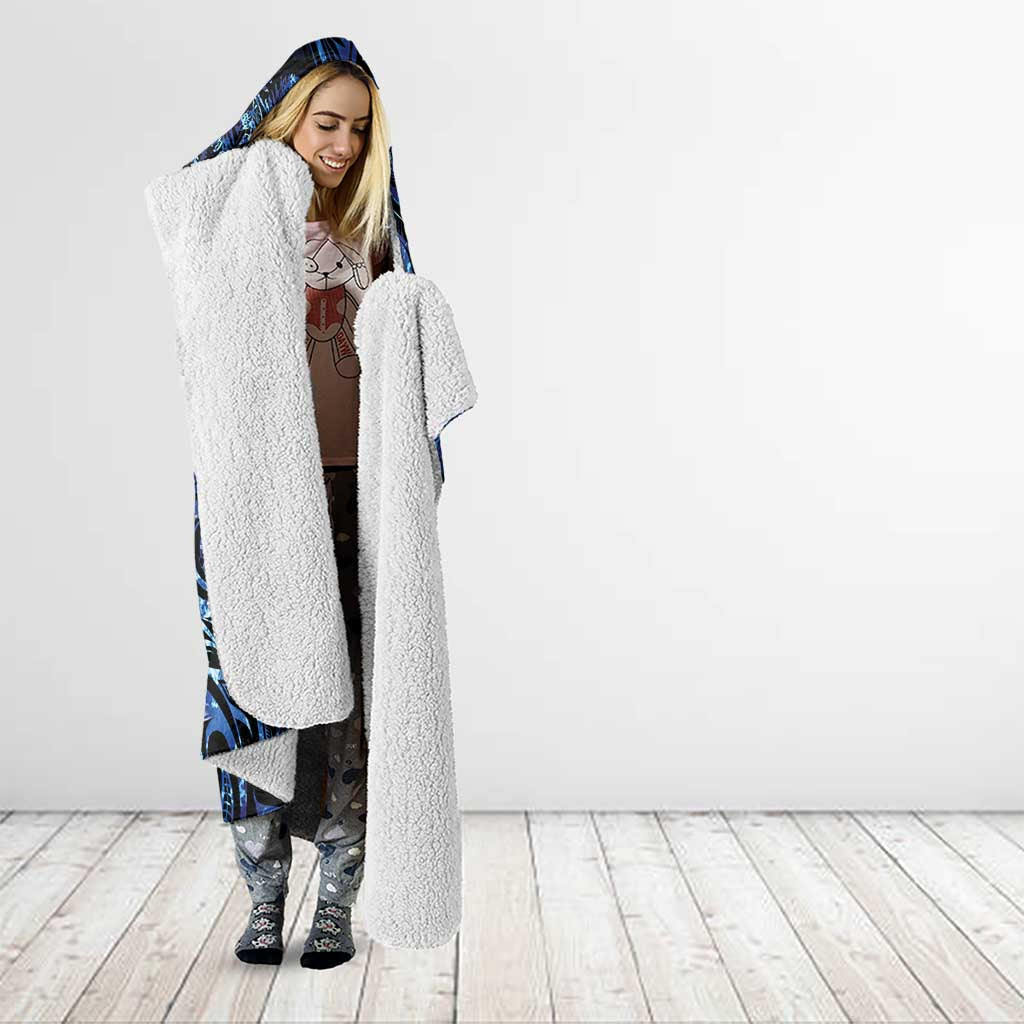 Aotearoa New Zealand Octopus Hooded Blanket Silver Fern Maori Pattern LT05 - Polynesian Pride