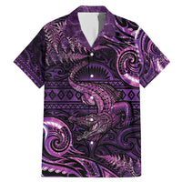 Aotearoa New Zealand Crocodile Family Matching Mermaid Dress and Hawaiian Shirt Silver Fern Maori Pattern