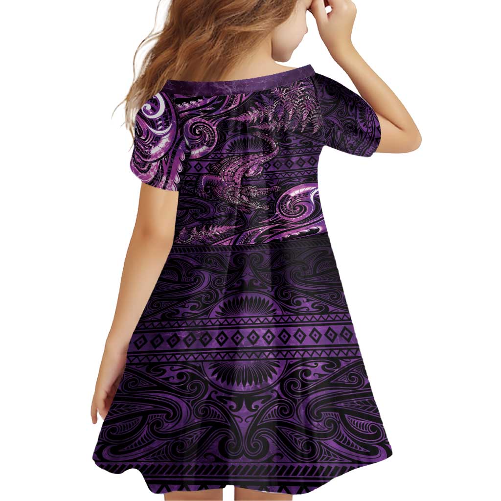 Aotearoa New Zealand Crocodile Family Matching Off Shoulder Maxi Dress and Hawaiian Shirt Silver Fern Maori Pattern