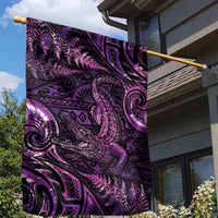 Aotearoa New Zealand Crocodile Garden Flag Silver Fern Maori Pattern LT05 - Polynesian Pride