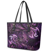 Aotearoa New Zealand Crocodile Leather Tote Bag Silver Fern Maori Pattern