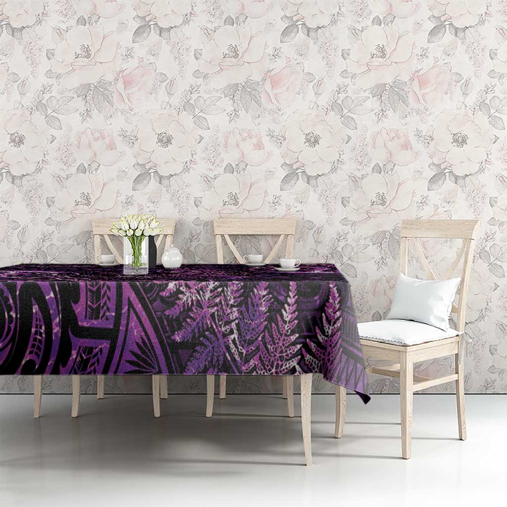 Aotearoa New Zealand Crocodile Tablecloth Silver Fern Maori Pattern