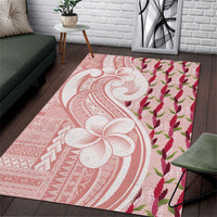 Samoa Teuila Area Rug Pink Samoan Siapo Motifs LT05 Pink - Polynesian Pride
