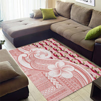Samoa Teuila Area Rug Pink Samoan Siapo Motifs LT05 - Polynesian Pride