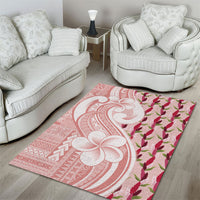 Samoa Teuila Area Rug Pink Samoan Siapo Motifs LT05 - Polynesian Pride