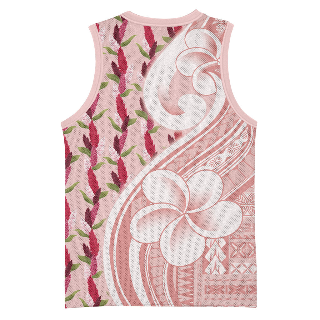 Samoa Teuila Basketball Jersey Pink Samoan Siapo Motifs LT05 - Polynesian Pride
