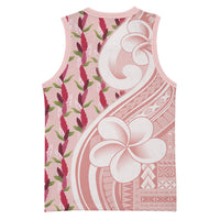 Samoa Teuila Basketball Jersey Pink Samoan Siapo Motifs LT05 - Polynesian Pride