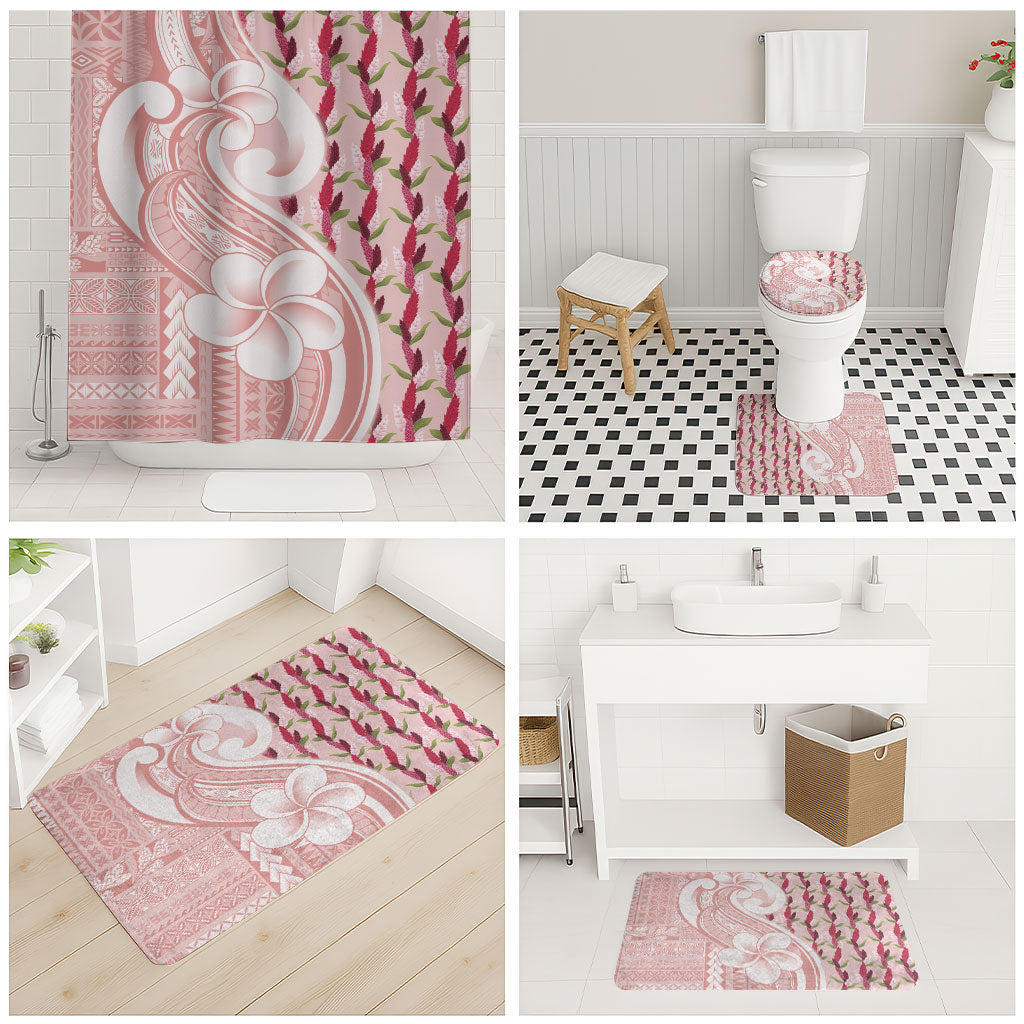 Samoa Teuila Bathroom Set Pink Samoan Siapo Motifs LT05 - Polynesian Pride