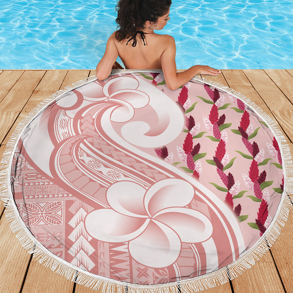 Samoa Teuila Beach Blanket Pink Samoan Siapo Motifs LT05 - Polynesian Pride
