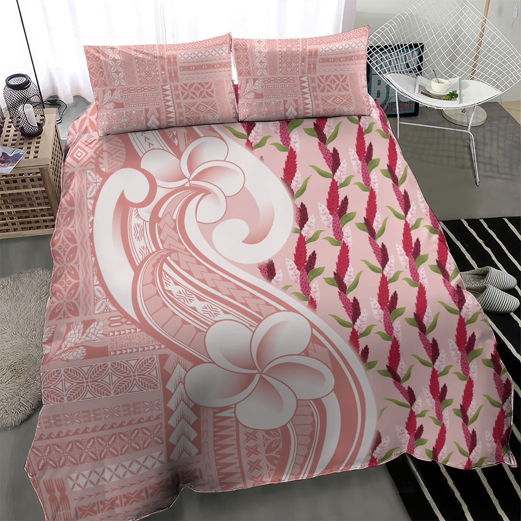 Samoa Teuila Bedding Set Pink Samoan Siapo Motifs LT05 - Polynesian Pride