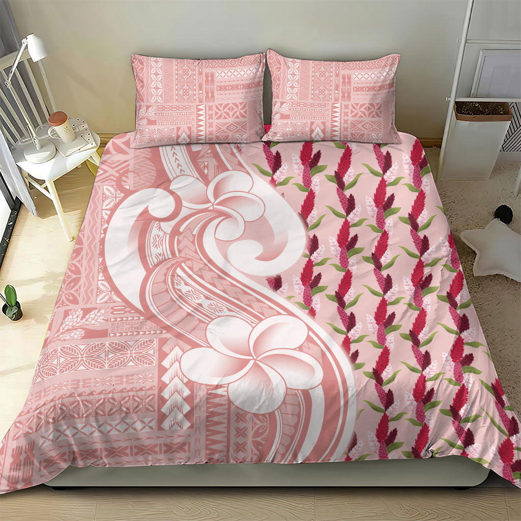 Samoa Teuila Bedding Set Pink Samoan Siapo Motifs LT05 - Polynesian Pride