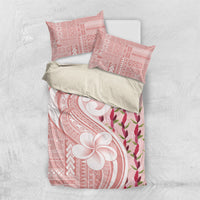 Samoa Teuila Bedding Set Pink Samoan Siapo Motifs LT05 US Twin 172cm x 218cm Pink - Polynesian Pride