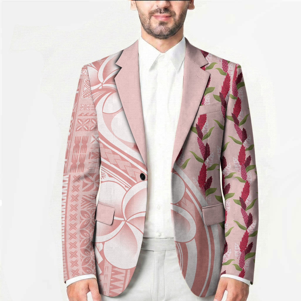 Samoa Teuila Blazer Pink Samoan Siapo Motifs LT05 - Polynesian Pride