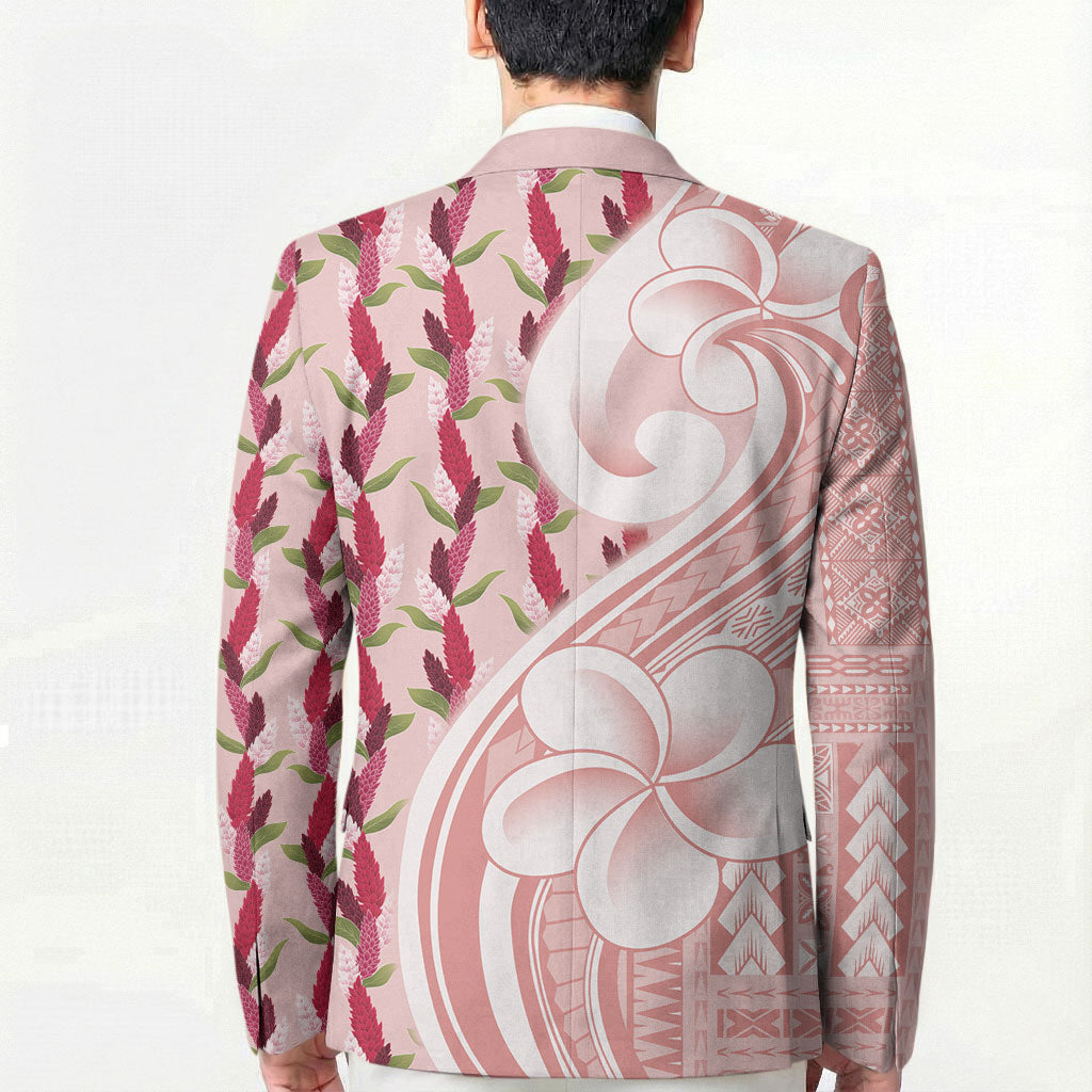 Samoa Teuila Blazer Pink Samoan Siapo Motifs LT05 - Polynesian Pride