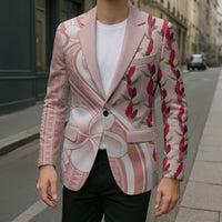 Samoa Teuila Blazer Pink Samoan Siapo Motifs LT05 - Polynesian Pride