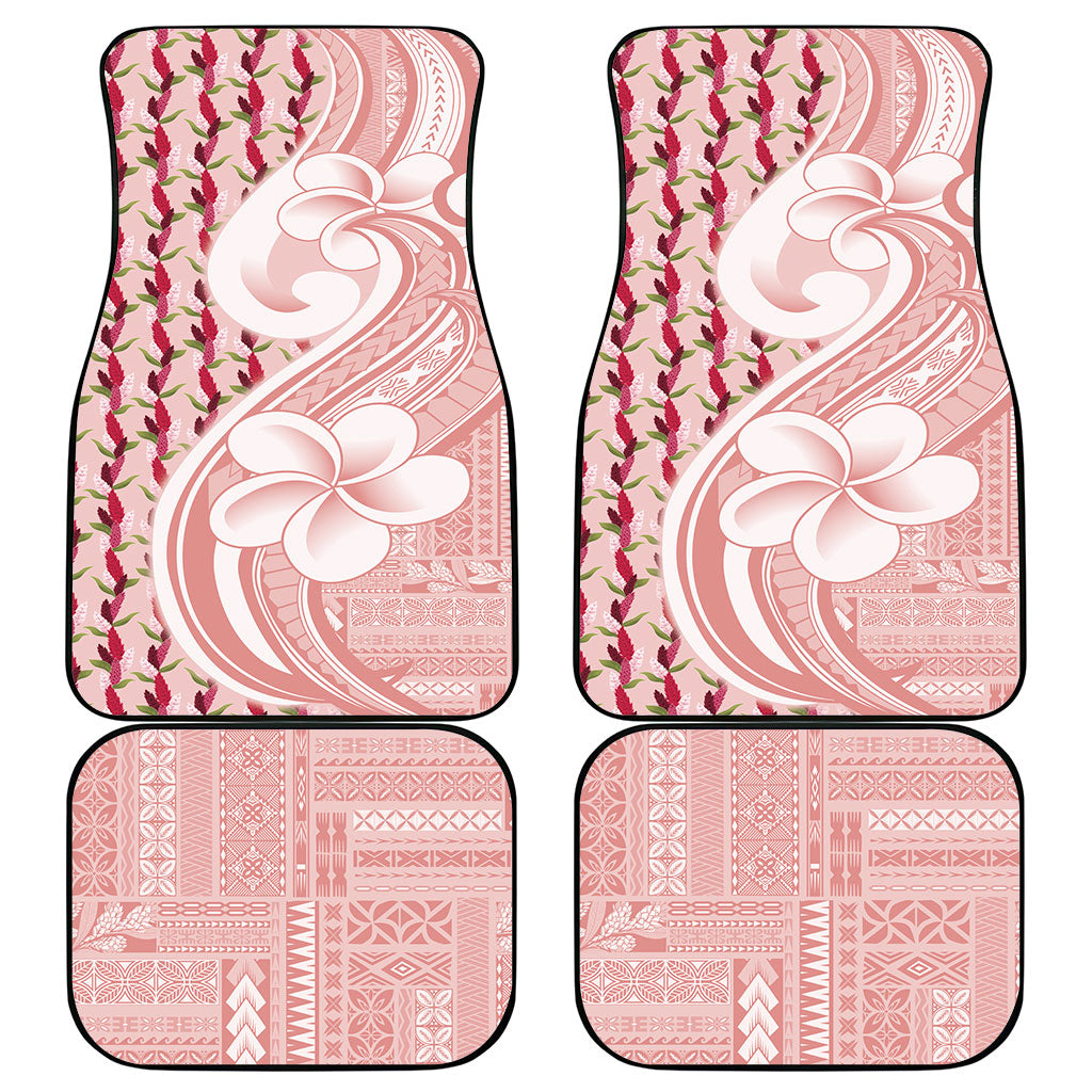 Samoa Teuila Car Mats Pink Samoan Siapo Motifs LT05 - Polynesian Pride