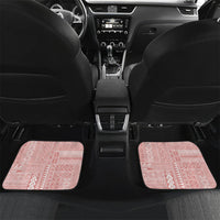 Samoa Teuila Car Mats Pink Samoan Siapo Motifs LT05 Set 2pcs - Back Pink - Polynesian Pride