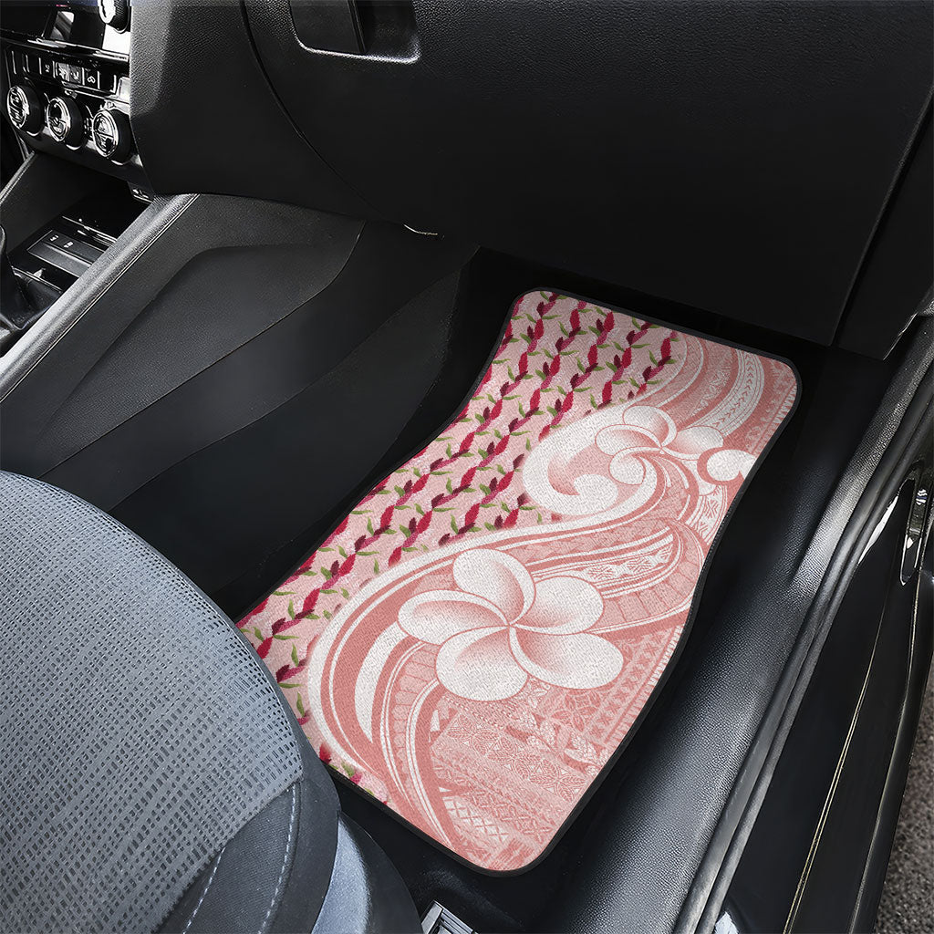 Samoa Teuila Car Mats Pink Samoan Siapo Motifs LT05 - Polynesian Pride