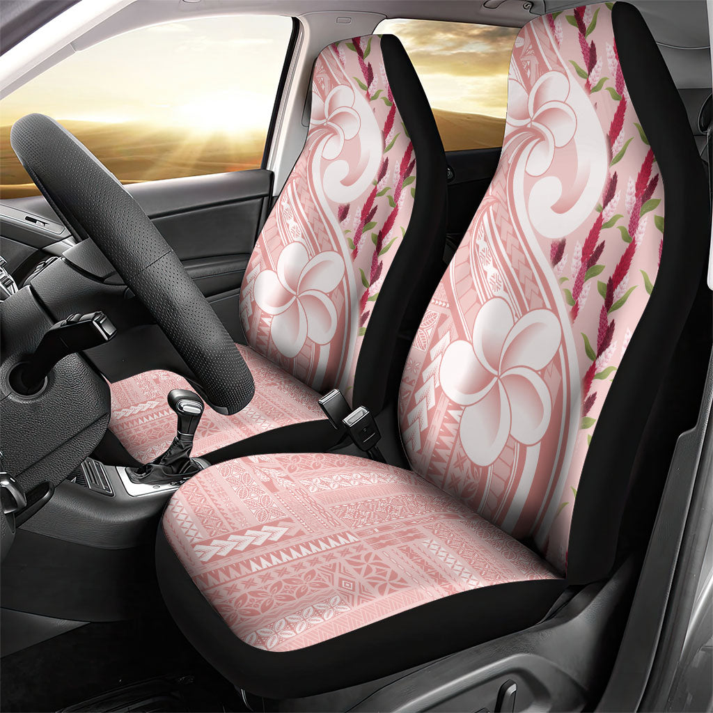 Samoa Teuila Car Seat Cover Pink Samoan Siapo Motifs LT05 - Polynesian Pride