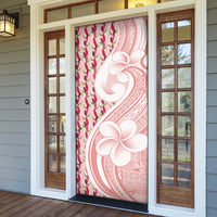 Samoa Teuila Door Cover Pink Samoan Siapo Motifs LT05 - Polynesian Pride
