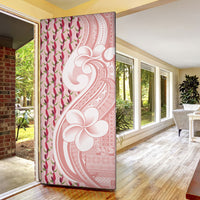 Samoa Teuila Door Cover Pink Samoan Siapo Motifs LT05 - Polynesian Pride