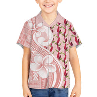 Samoa Teuila Family Matching Summer Maxi Dress and Hawaiian Shirt Pink Samoan Siapo Motifs LT05 Son's Shirt Pink - Polynesian Pride