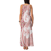 Samoa Teuila Family Matching Tank Maxi Dress and Hawaiian Shirt Pink Samoan Siapo Motifs LT05 - Polynesian Pride