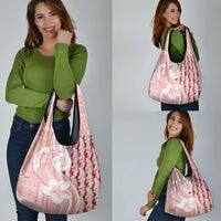 Samoa Teuila Grocery Bag Pink Samoan Siapo Motifs LT05 - Polynesian Pride