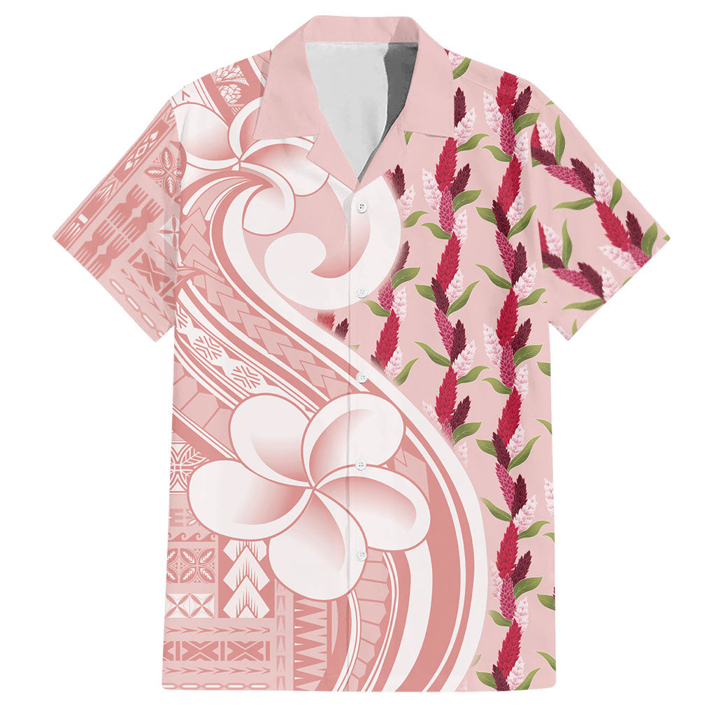 Samoa Teuila Hawaiian Shirt Pink Samoan Siapo Motifs LT05 Pink - Polynesian Pride