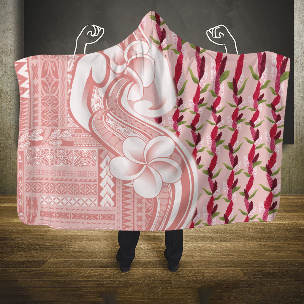 Samoa Teuila Hooded Blanket Pink Samoan Siapo Motifs LT05 - Polynesian Pride