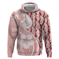 Samoa Teuila Hoodie Pink Samoan Siapo Motifs LT05 Pullover Hoodie Pink - Polynesian Pride
