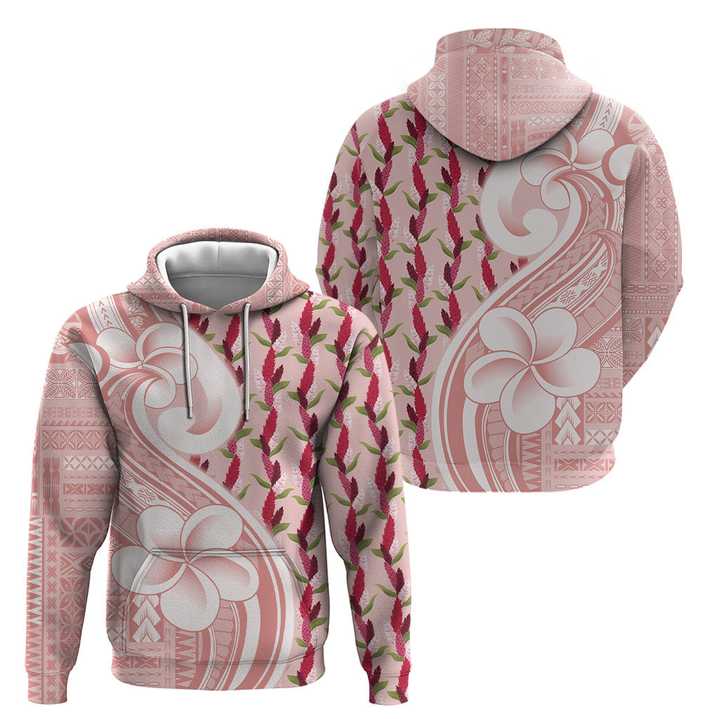 Samoa Teuila Hoodie Pink Samoan Siapo Motifs LT05 - Polynesian Pride