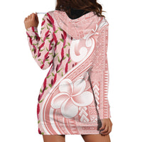 Samoa Teuila Hoodie Dress Pink Samoan Siapo Motifs LT05 - Polynesian Pride