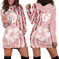 Samoa Teuila Hoodie Dress Pink Samoan Siapo Motifs LT05 - Polynesian Pride