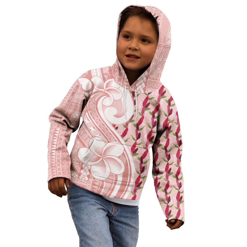 Samoa Teuila Kid Hoodie Pink Samoan Siapo Motifs LT05 - Polynesian Pride