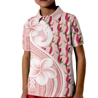 Samoa Teuila Kid Polo Shirt Pink Samoan Siapo Motifs LT05 Kid Pink - Polynesian Pride