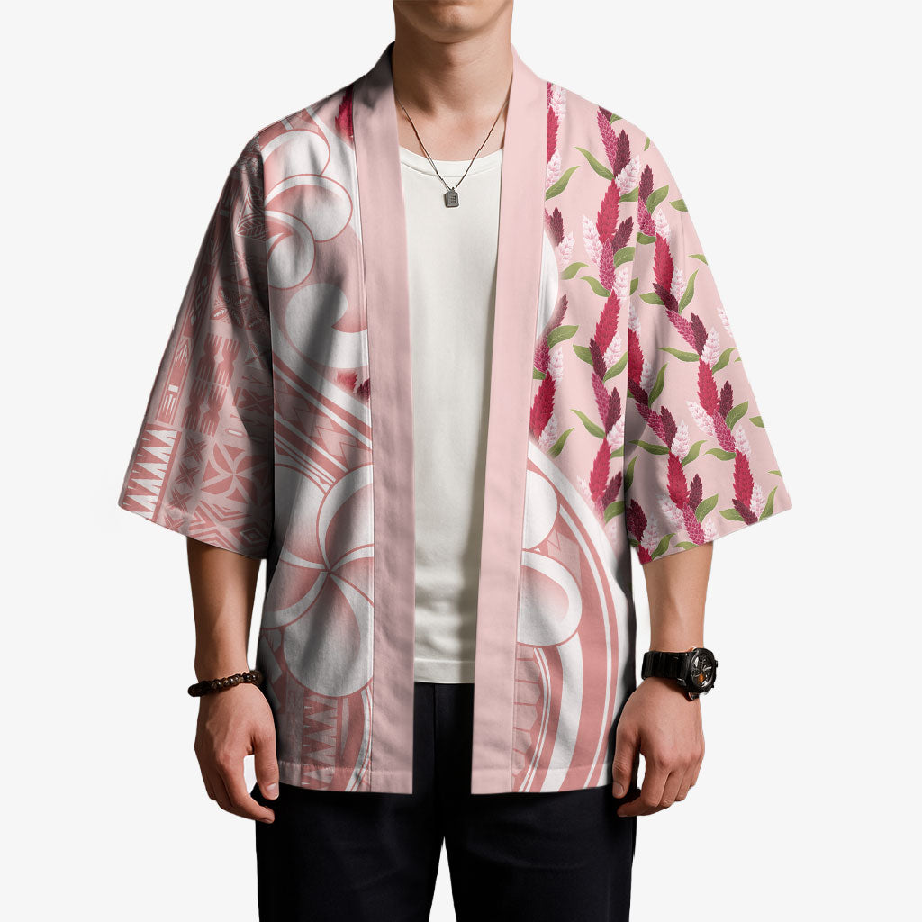 Samoa Teuila Kimono Pink Samoan Siapo Motifs LT05 - Polynesian Pride