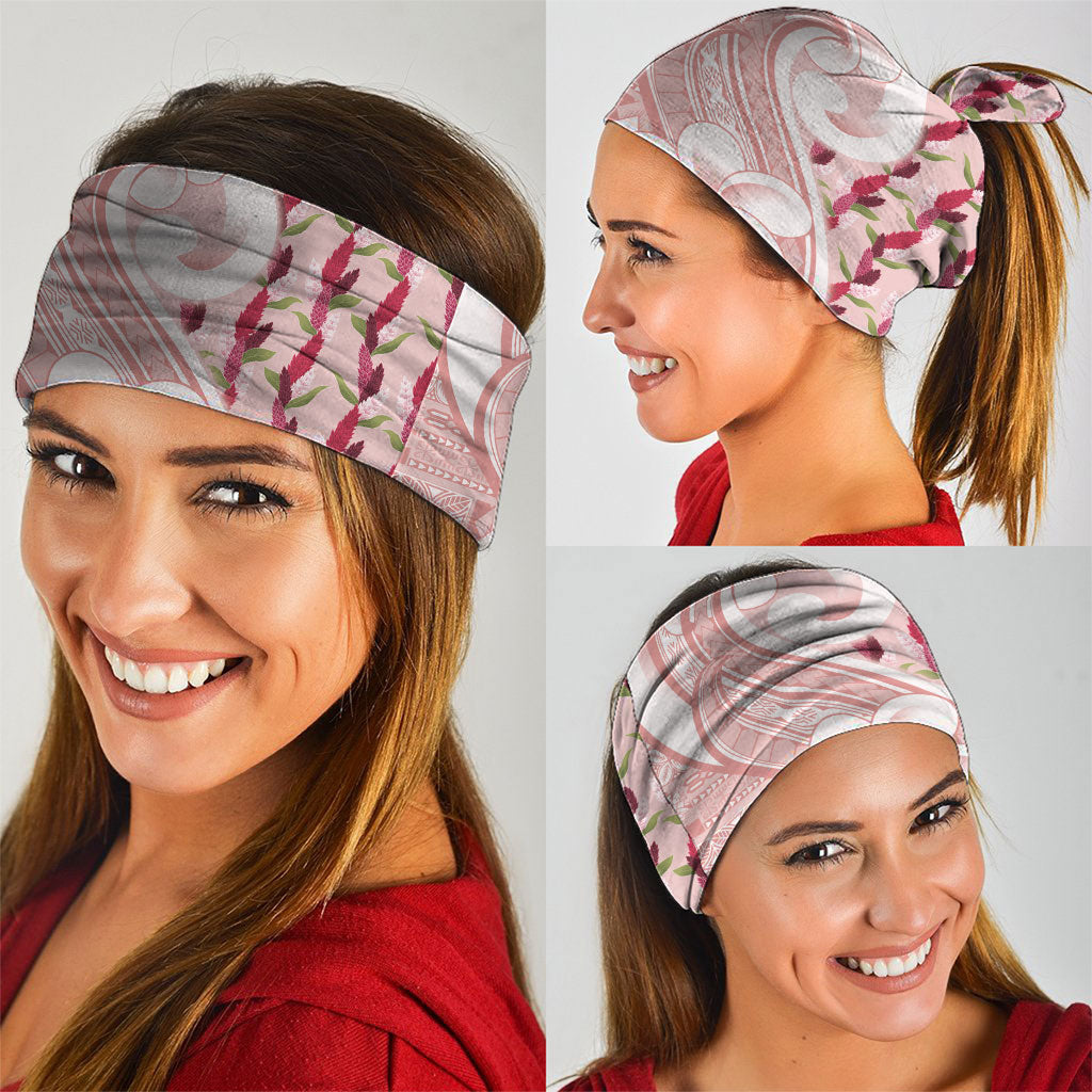 Samoa Teuila Neck Gaiter Pink Samoan Siapo Motifs LT05 - Polynesian Pride