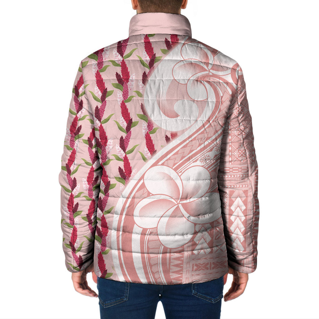 Samoa Teuila Padded Jacket Pink Samoan Siapo Motifs LT05 - Polynesian Pride