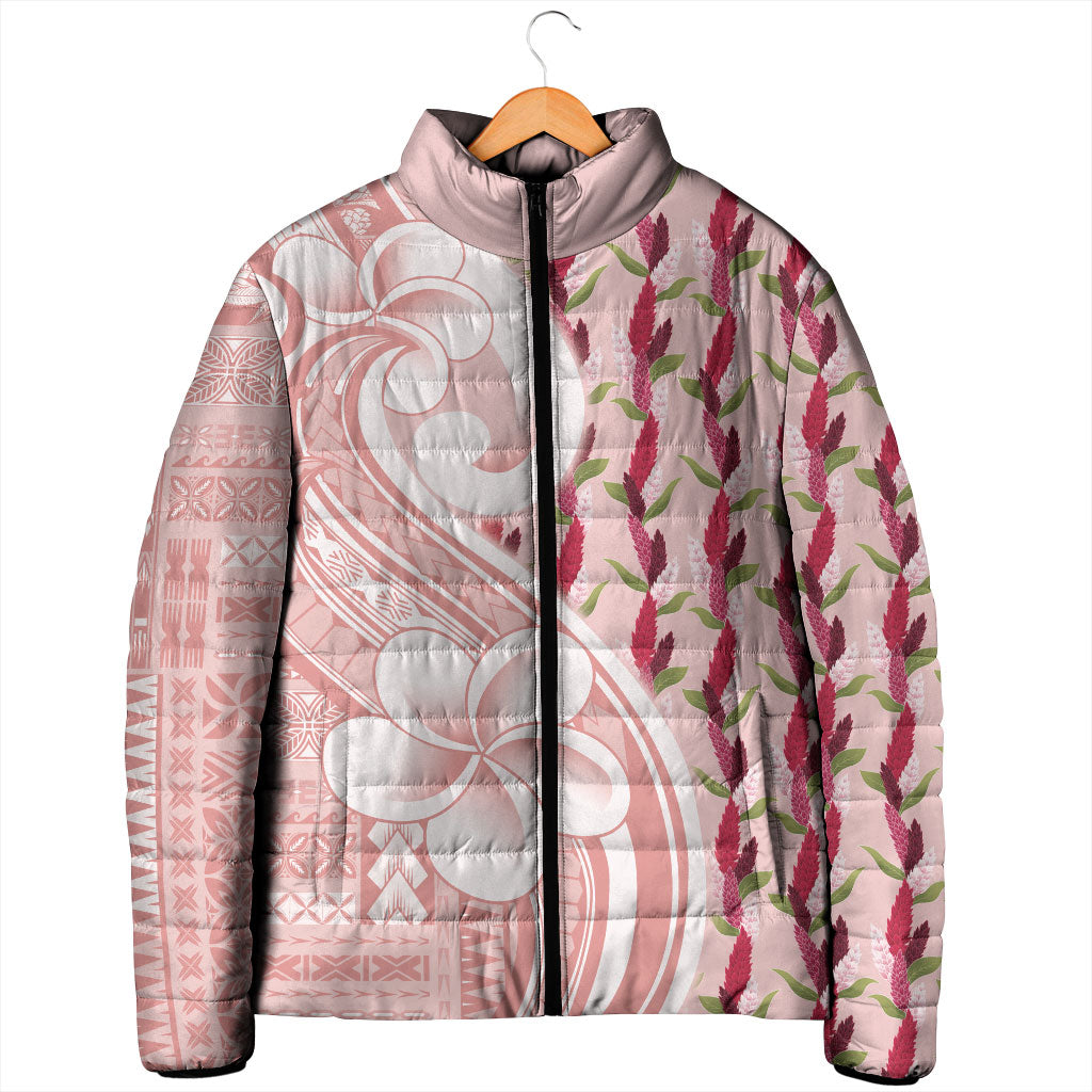 Samoa Teuila Padded Jacket Pink Samoan Siapo Motifs LT05 - Polynesian Pride