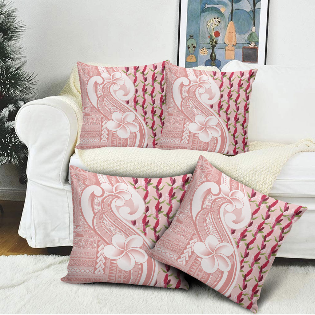 Samoa Teuila Pillow Cover Pink Samoan Siapo Motifs LT05 - Polynesian Pride