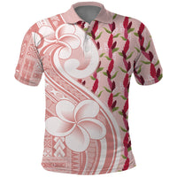 Samoa Teuila Polo Shirt Pink Samoan Siapo Motifs LT05 Pink - Polynesian Pride