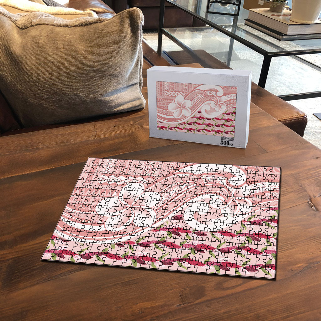Samoa Teuila Puzzle Pink Samoan Siapo Motifs LT05 - Polynesian Pride