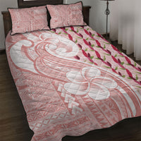 Samoa Teuila Quilt Bed Set Pink Samoan Siapo Motifs LT05 Pink - Polynesian Pride