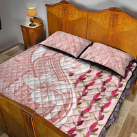 Samoa Teuila Quilt Bed Set Pink Samoan Siapo Motifs LT05 - Polynesian Pride