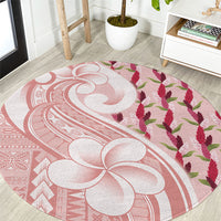 Samoa Teuila Round Carpet Pink Samoan Siapo Motifs LT05 Pink - Polynesian Pride